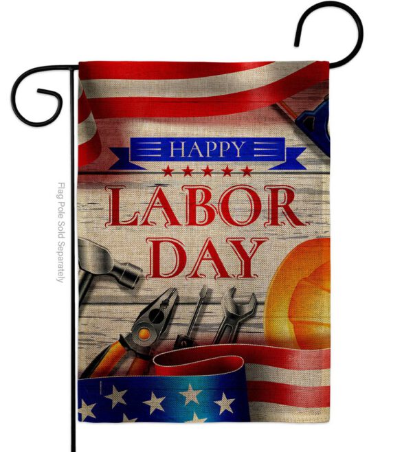 Happy Labor Day - Patriotic Americana Vertical Impressions Decorative Flags HG111103 Made In USA - Image 13