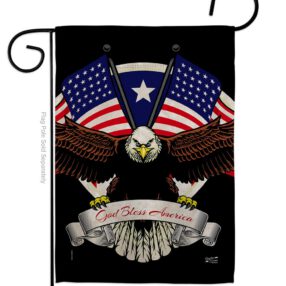 God Bless America - Patriotic Americana Vertical Impressions Decorative Flags HG137309 Made In USA