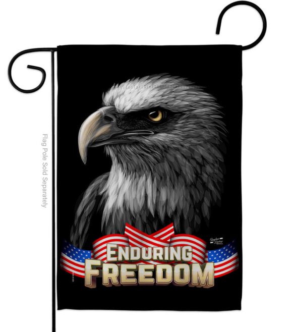 Enduring Freedom - Patriotic Americana Vertical Impressions Decorative Flags HG137372 Made In USA