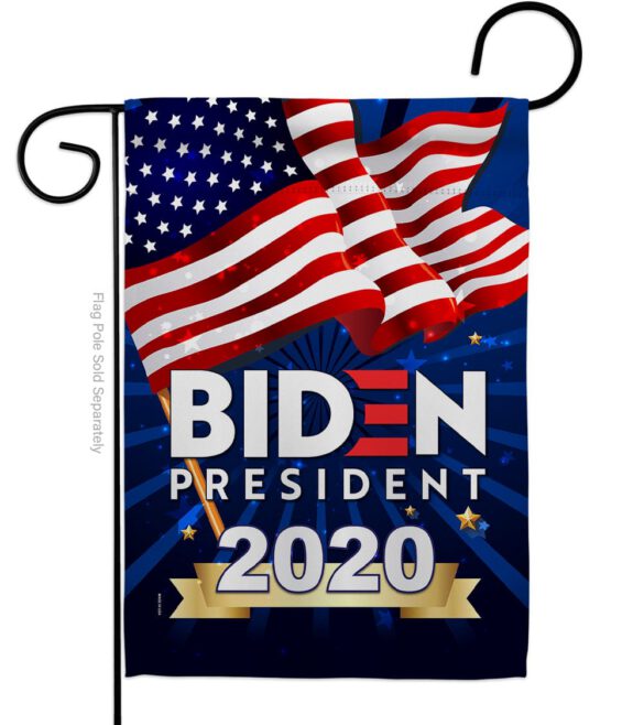 Biden 2020 - Patriotic Americana Vertical Impressions Decorative Flags HG170074 Made In USA