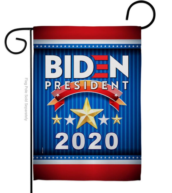 Biden 2020 President - Patriotic Americana Vertical Impressions Decorative Flags HG170076 Made In USA