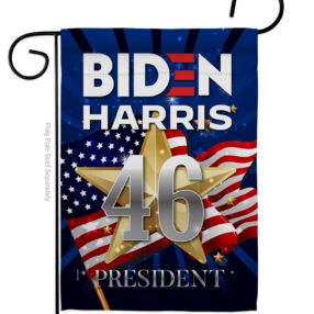 Biden Harris 46 - Patriotic Americana Vertical Impressions Decorative Flags HG170159 Made In USA