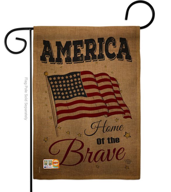 America Home of the Brave - Patriotic Americana Vertical Impressions Decorative Flags HG191083 Made In USA - Image 9