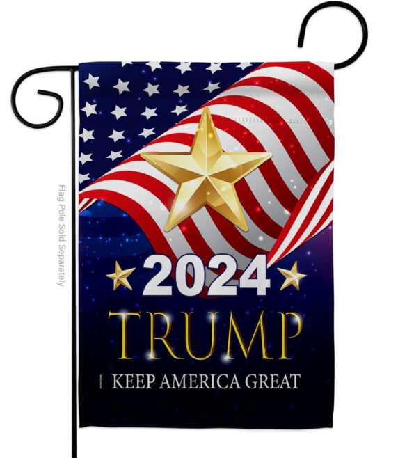2024 Trump Keep America Great - Patriotic Americana Vertical Impressions Decorative Flags HG192181 Made In USA - Image 2