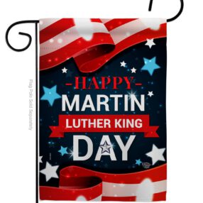 Happy Martin Luther King Day - Patriotic Americana Vertical Impressions Decorative Flags HG192386 Made In USA