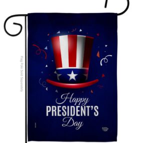 Happy President's Day - Patriotic Americana Vertical Impressions Decorative Flags HG192446 Made In USA