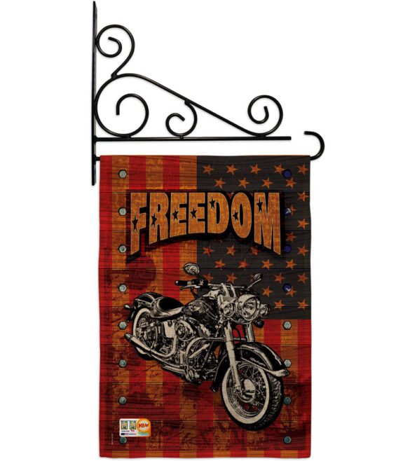 Americana Motorcycle - Patriotic Americana Vertical Impressions Decorative Flags HG111001 Made In USA - Image 13