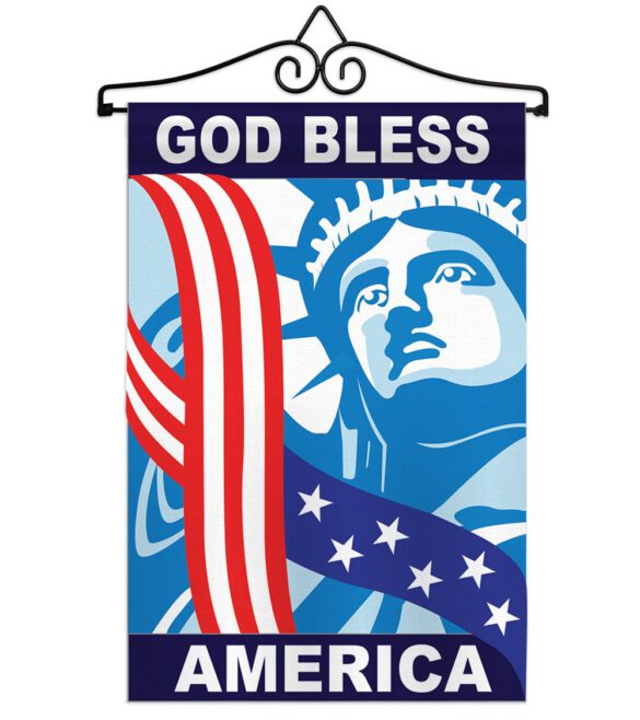 God Bless America - Patriotic Americana Vertical Applique Decorative Flags HG111046 - Image 3