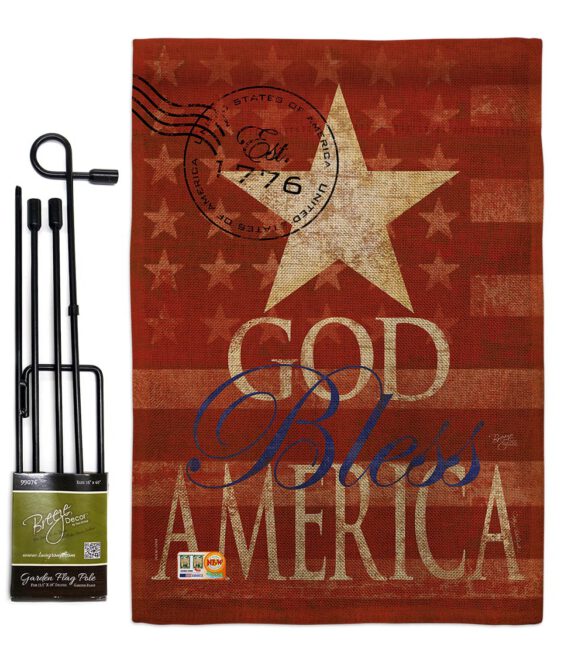 God Bless America - Patriotic Americana Vertical Impressions Decorative Flags HG111053 Made In USA - Image 9