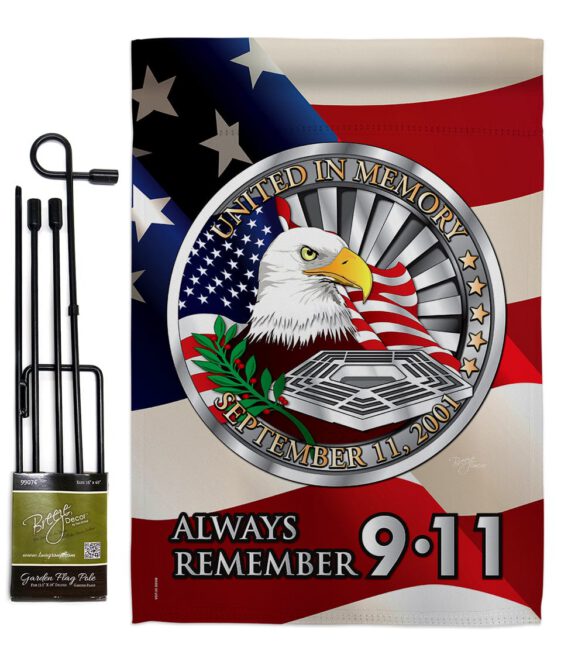 Always Remember - Patriotic Americana Vertical Impressions Decorative Flags HG111063 Made In USA - Image 5