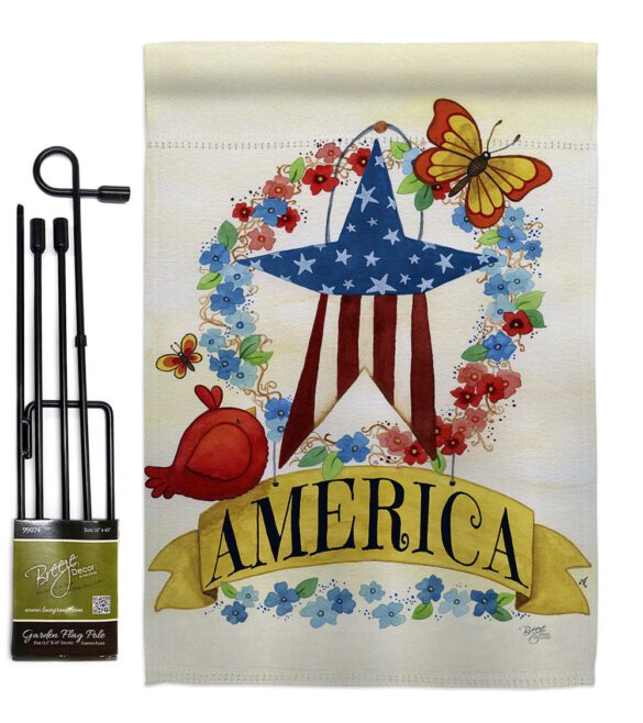 America Banner Star - Patriotic Americana Vertical Impressions Decorative Flags HG111073 Made In USA - Image 5