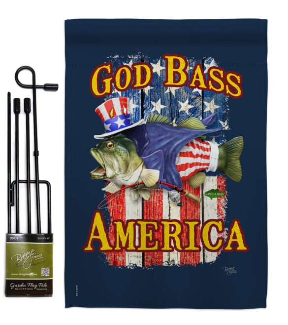 God Bass America - Patriotic Americana Vertical Impressions Decorative Flags HG111087 Made In USA - Image 4