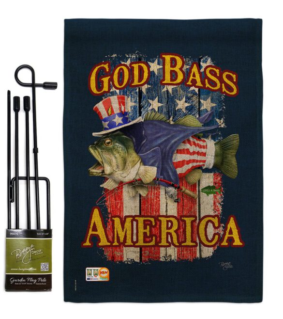 God Bass America - Patriotic Americana Vertical Impressions Decorative Flags HG111087 Made In USA - Image 9