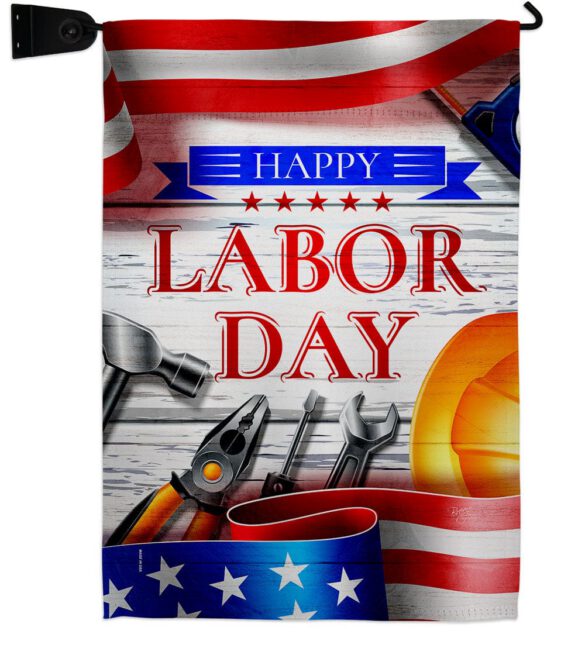 Happy Labor Day - Patriotic Americana Vertical Impressions Decorative Flags HG111103 Made In USA - Image 9