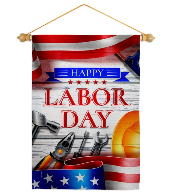 Happy Labor Day - Patriotic Americana Vertical Impressions Decorative Flags HG111103 Made In USA - Image 10