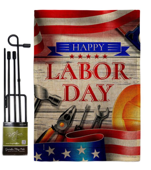 Happy Labor Day - Patriotic Americana Vertical Impressions Decorative Flags HG111103 Made In USA - Image 16