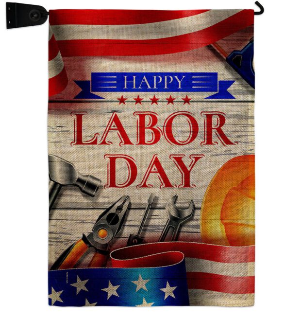 Happy Labor Day - Patriotic Americana Vertical Impressions Decorative Flags HG111103 Made In USA - Image 21