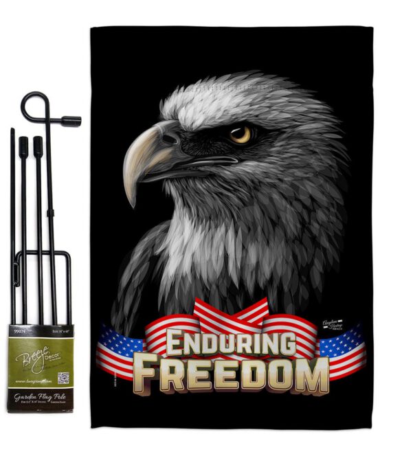 Enduring Freedom - Patriotic Americana Vertical Impressions Decorative Flags HG137372 Made In USA - Image 4