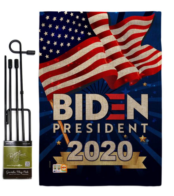 Biden 2020 - Patriotic Americana Vertical Impressions Decorative Flags HG170074 Made In USA - Image 12