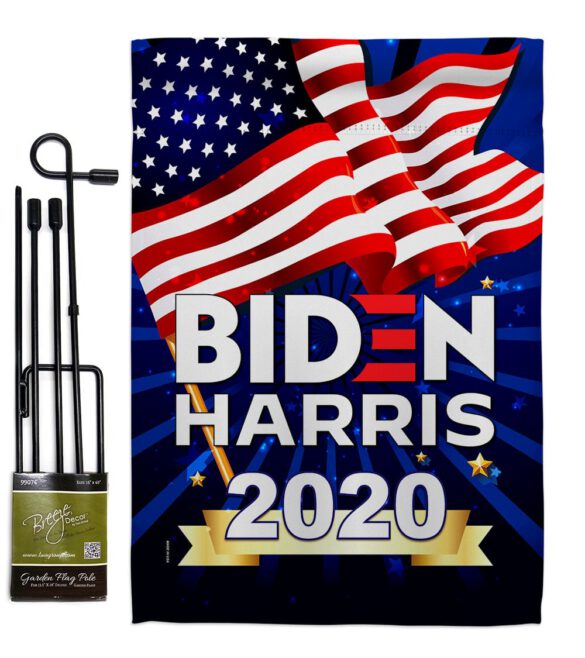 Biden Harris 2020 - Patriotic Americana Vertical Impressions Decorative Flags HG170086 Made In USA - Image 4