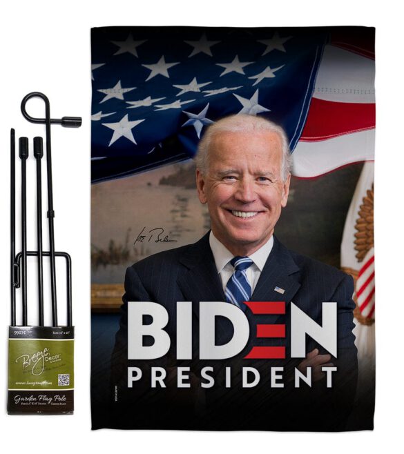 Biden President 2020 - Patriotic Americana Vertical Impressions Decorative Flags HG170136 Made In USA - Image 4