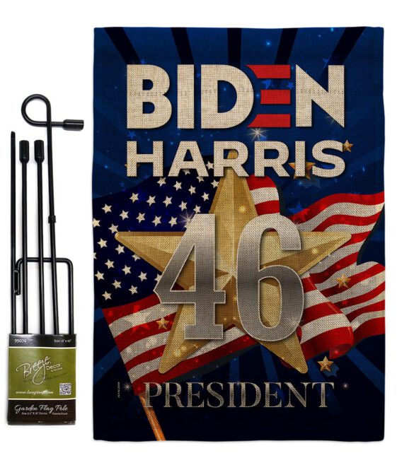 Biden Harris 46 - Patriotic Americana Vertical Impressions Decorative Flags HG170159 Made In USA - Image 12