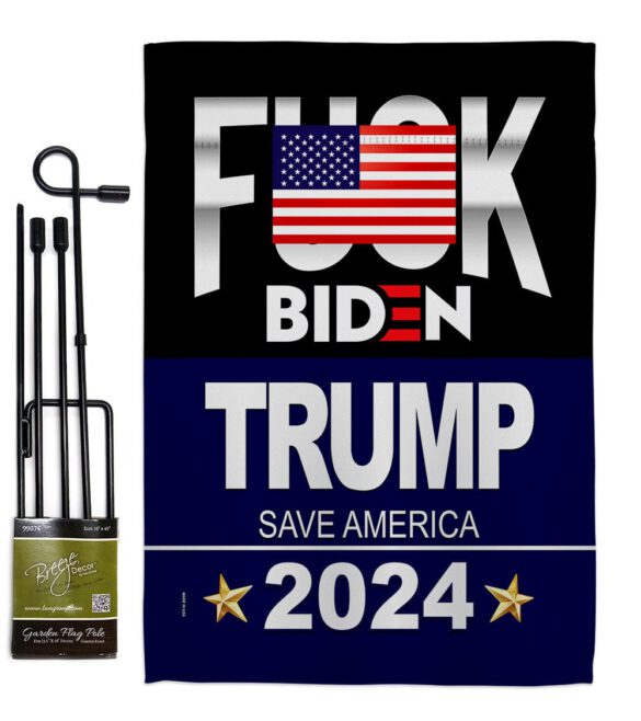 Fuck Biden Save America - Patriotic Americana Vertical Impressions Decorative Flags HG170188 Made In USA - Image 4