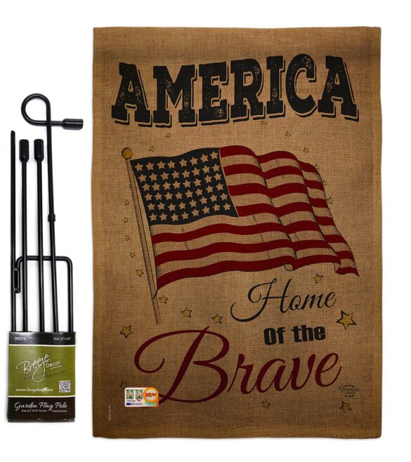 America Home of the Brave - Patriotic Americana Vertical Impressions Decorative Flags HG191083 Made In USA - Image 10