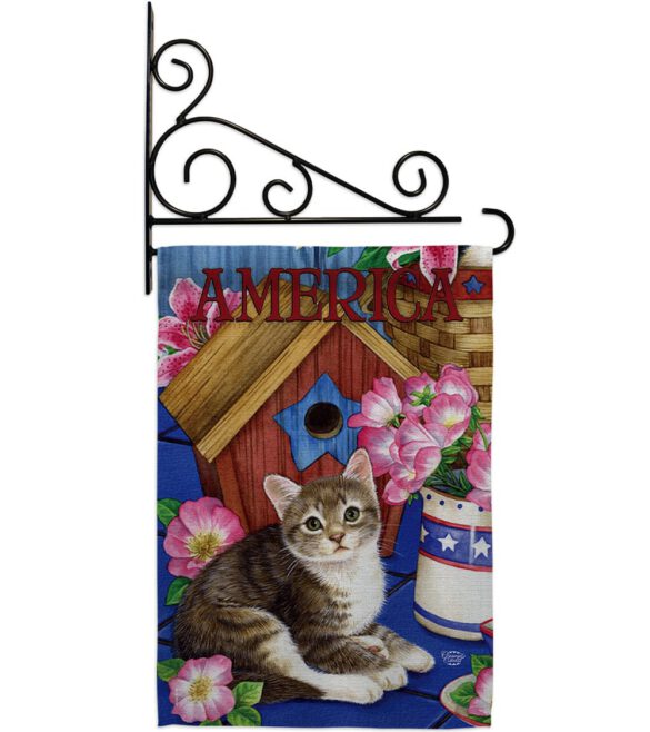 America Proud Kitten Cat - Patriotic Americana Vertical Impressions Decorative Flags HG191215 Made In USA - Image 12