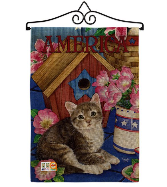 America Proud Kitten Cat - Patriotic Americana Vertical Impressions Decorative Flags HG191215 Made In USA - Image 11