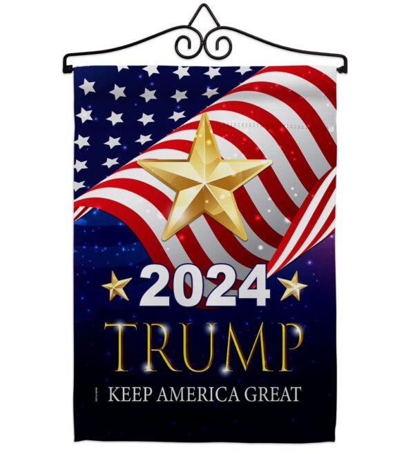 2024 Trump Keep America Great - Patriotic Americana Vertical Impressions Decorative Flags HG192181 Made In USA - Image 8