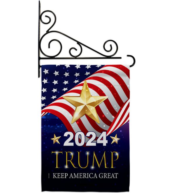 2024 Trump Keep America Great - Patriotic Americana Vertical Impressions Decorative Flags HG192181 Made In USA - Image 9