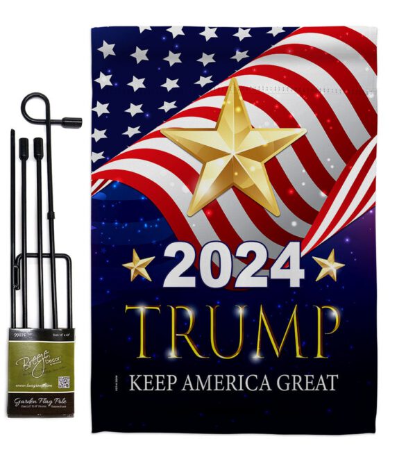 2024 Trump Keep America Great - Patriotic Americana Vertical Impressions Decorative Flags HG192181 Made In USA - Image 5