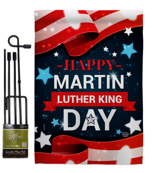 Happy Martin Luther King Day - Patriotic Americana Vertical Impressions Decorative Flags HG192386 Made In USA - Image 4