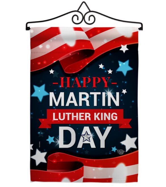 Happy Martin Luther King Day - Patriotic Americana Vertical Impressions Decorative Flags HG192386 Made In USA - Image 7