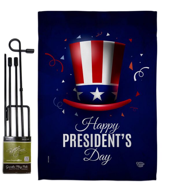 Happy President's Day - Patriotic Americana Vertical Impressions Decorative Flags HG192446 Made In USA - Image 4
