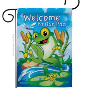 Frog - Pets Nature Vertical Impressions Decorative Flags HG110041 Made In USA