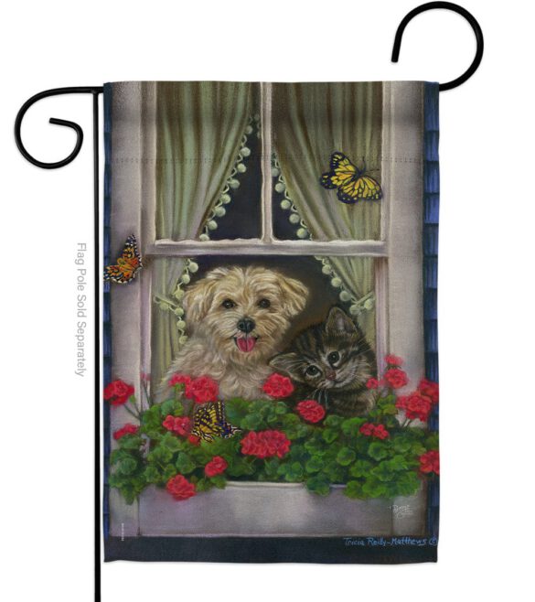Faithfully Yours - Pets Nature Vertical Impressions Decorative Flags HG110056 Made In USA