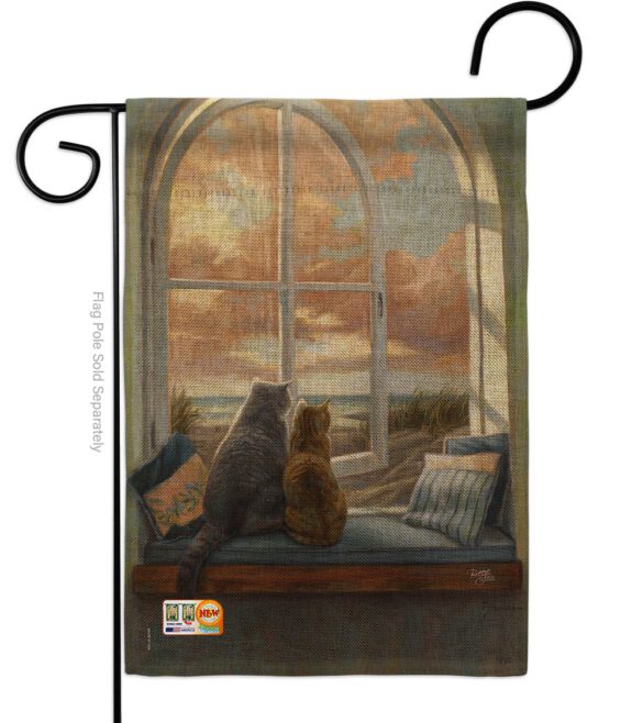 Enjoying the View - Pets Nature Vertical Impressions Decorative Flags HG110057 Made In USA - Image 8
