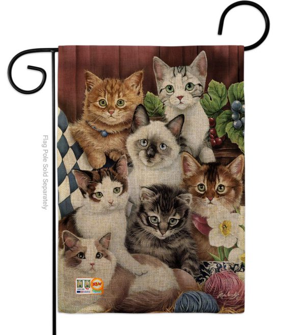 Cuddly Kittens - Pets Nature Vertical Impressions Decorative Flags HG110069 Made In USA - Image 8