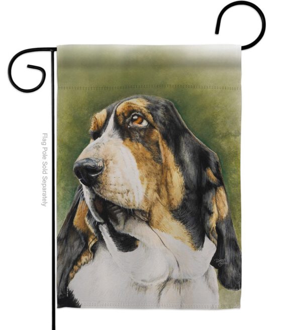 Basset Hound - Pets Nature Vertical Impressions Decorative Flags HG110090 Made In USA - Image 2