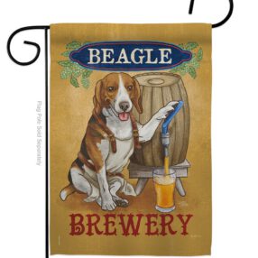 Beagle Brewery - Pets Nature Vertical Impressions Decorative Flags HG110101 Made In USA