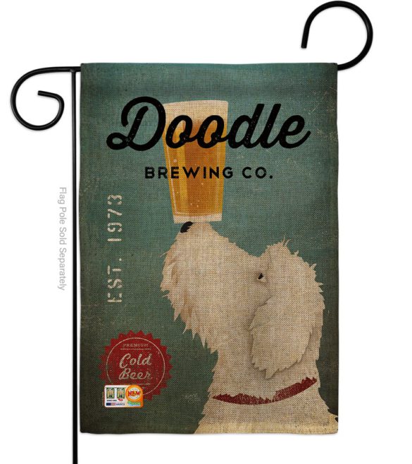 Doodle Brewing - Pets Nature Vertical Impressions Decorative Flags HG110112 Made In USA - Image 8