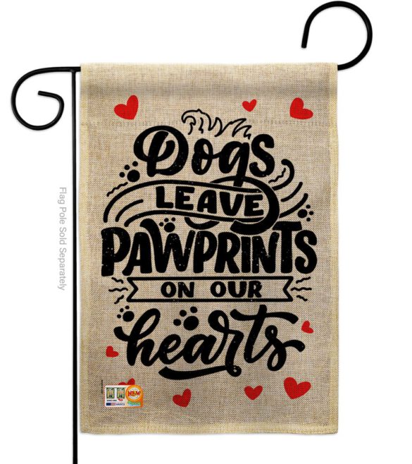 Dogs Leave Pawprints - Pets Nature Vertical Impressions Decorative Flags HG110130 Made In USA - Image 11