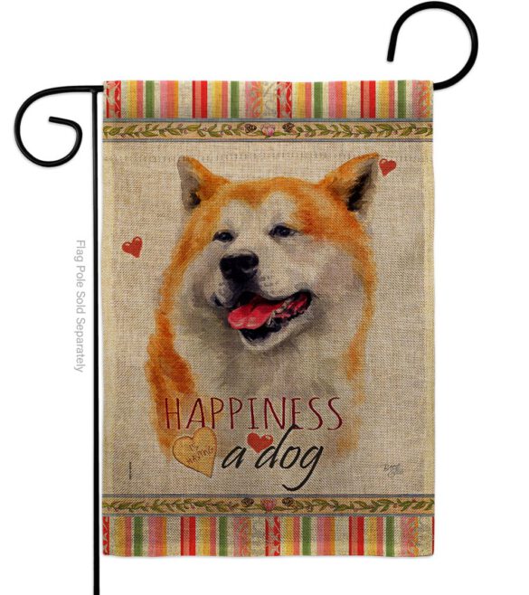 Akita Happiness - Pets Nature Vertical Impressions Decorative Flags HG110141 Made In USA - Image 12