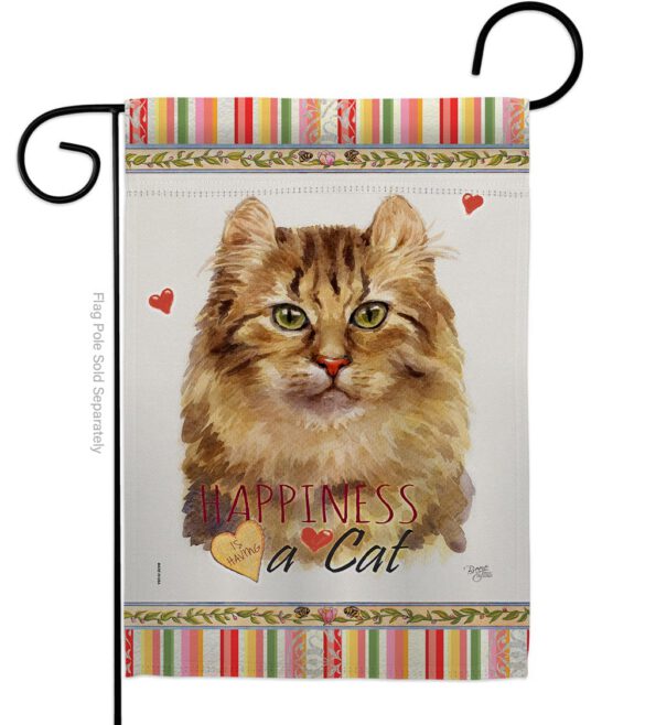Amerian Curl Happiness - Pets Nature Vertical Impressions Decorative Flags HG110144 Made In USA - Image 2