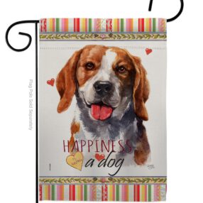 Beagle Happiness - Pets Nature Vertical Impressions Decorative Flags HG110150 Made In USA