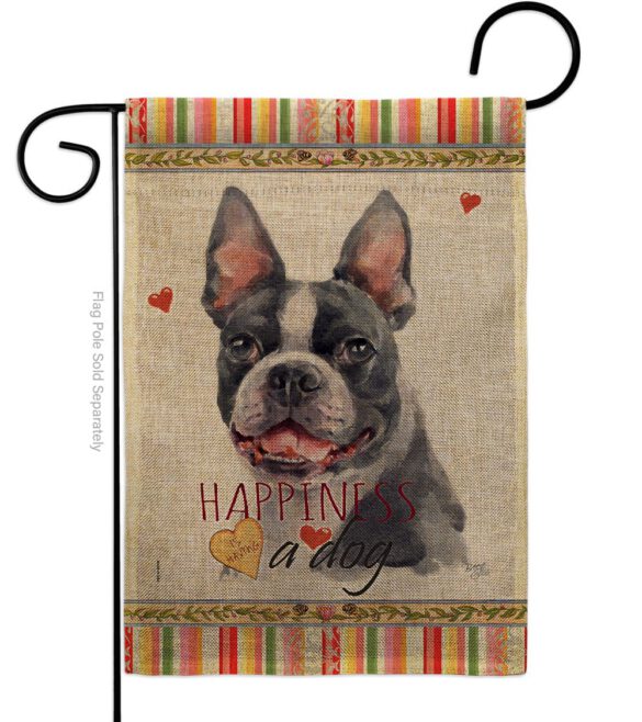 Boston Terrier Happiness - Pets Nature Vertical Impressions Decorative Flags HG110159 Made In USA - Image 11