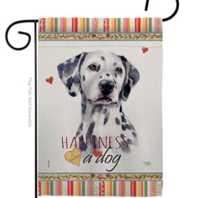 Dalmatian Happiness - Pets Nature Vertical Impressions Decorative Flags HG110172 Made In USA