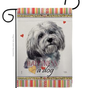 Havanese Happiness - Pets Nature Vertical Impressions Decorative Flags HG110185 Made In USA